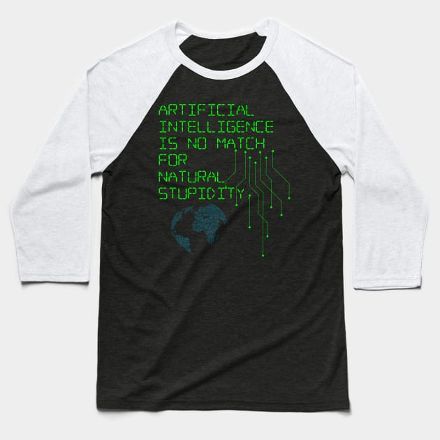 Artificial Intelligence Baseball T-Shirt by PhoenixDamn